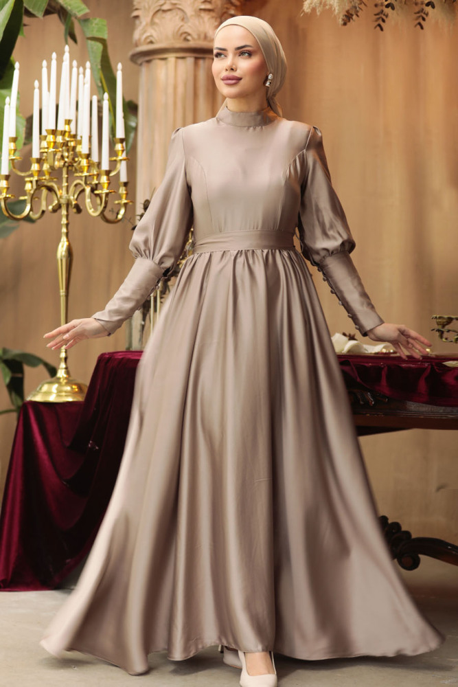 Beige Plus Size Evening Gowns 60801BEJ - 1