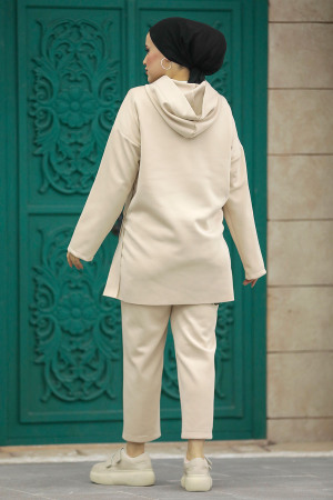 Beige Sportswear Dual Suit 7124BEJ - 4