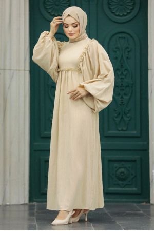 Beige Women Dress 70301BEJ - 2