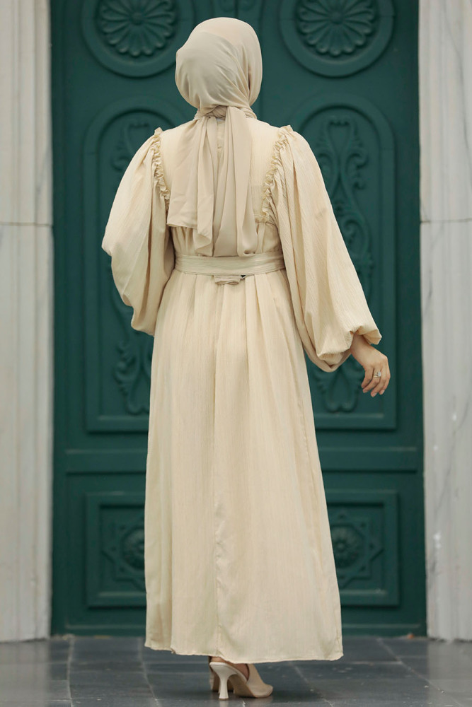 Beige Women Dress 70301BEJ - 3