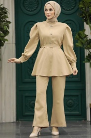 Neva Style - Beige Women Dual Suit 5891BEJ - Thumbnail