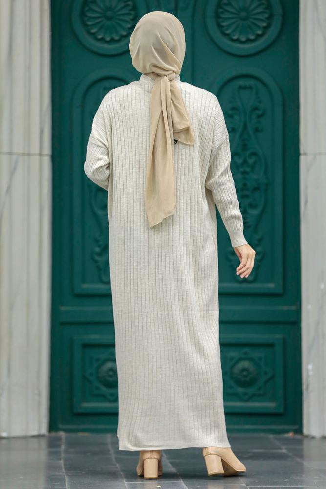 Beige Women Knitwear Dress 34310BEJ - 7