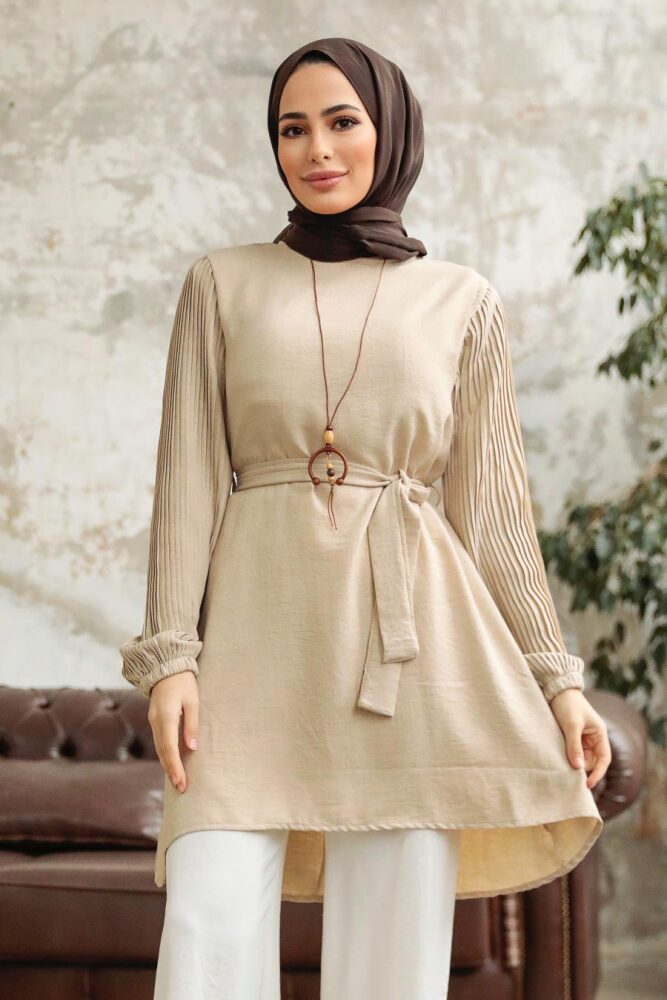 Neva Style - Beige Women Tunic 41221BEJ - 1