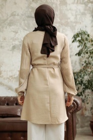Neva Style - Beige Women Tunic 41221BEJ - Thumbnail