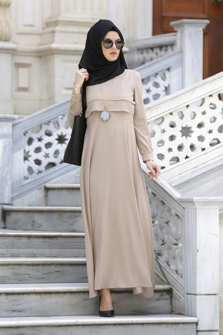 Neva Style - Bej Elbise - 2