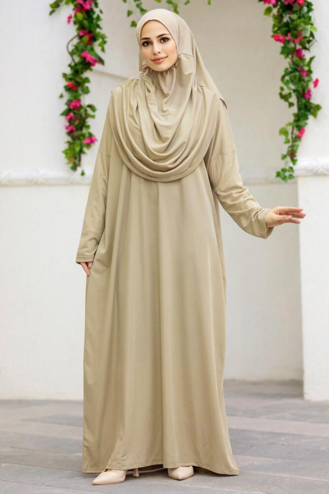  Bej Tesettür Namaz Elbisesi 2306BEJ - 1