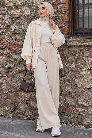  Bej Tesettür Pantolon 95633BEJ - NEVA STYLE