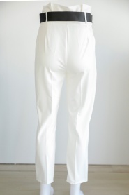 Neva Style - Beyaz Tesettür Pantolon 10681B - Thumbnail