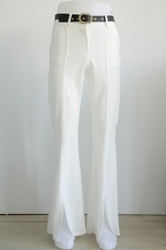 Neva Style - Beyaz Tesettür Pantolon 1082B - Thumbnail