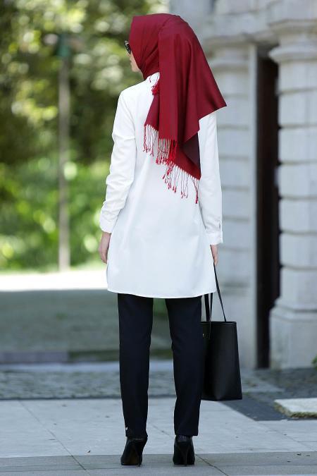 Neva Style - Beyaz Tunik - 3