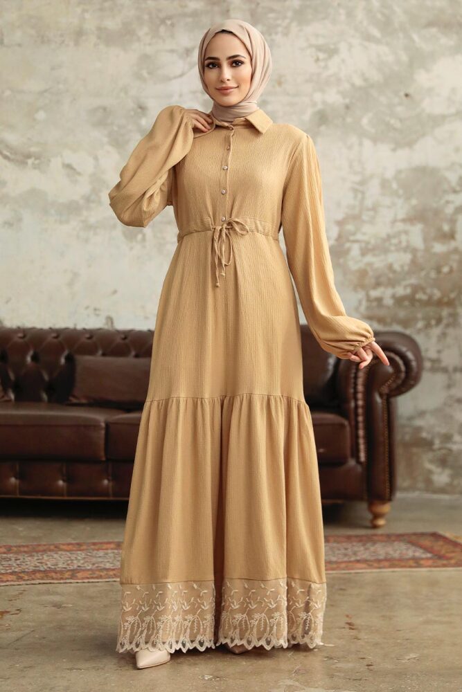 Biscuit High Quality Dress 5878BS - 3