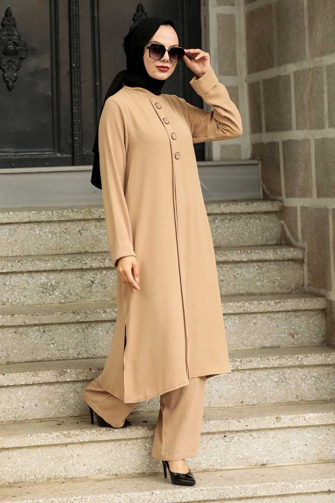 Neva Style - Biscuit Hijab Double Set 51901BS - 1