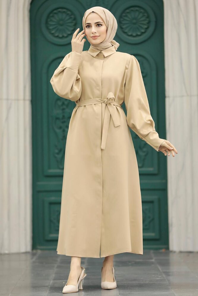 Biscuit Hijab For Women Coat 5885BS - 3