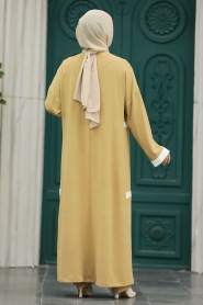 Neva Style - Biscuit Hijab For Women Kimono Triple Suit 30195BS - Thumbnail
