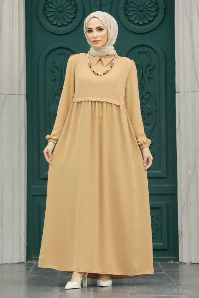 Biscuit Hijab Turkish Dress 414BS - 1