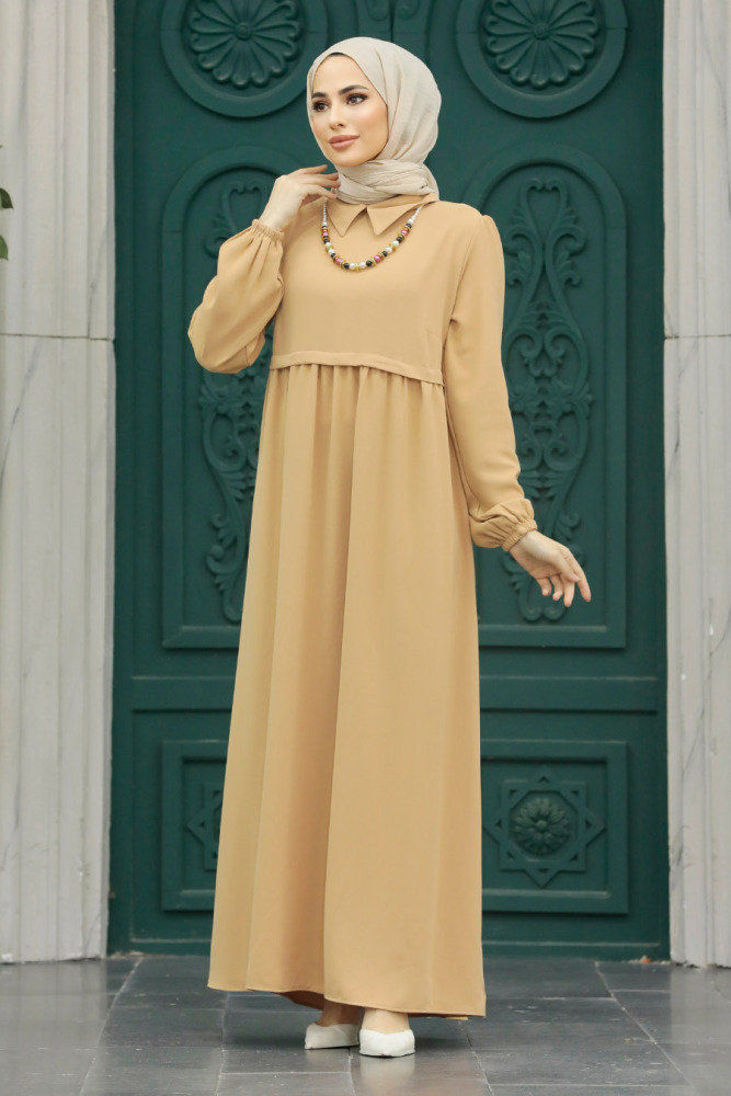 Biscuit Hijab Turkish Dress 414BS - 2