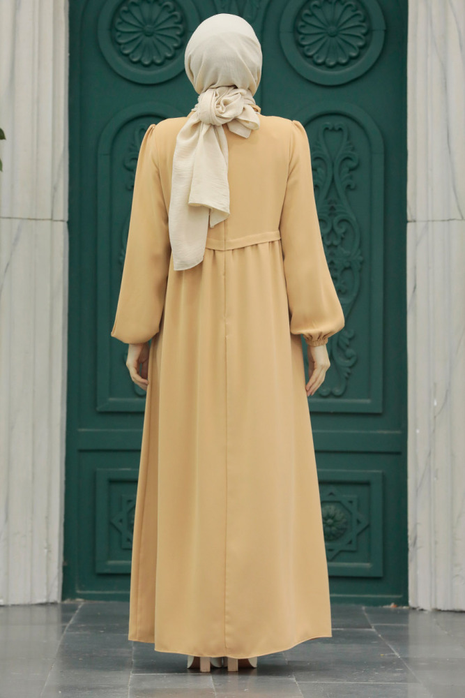 Biscuit Hijab Turkish Dress 414BS - 4