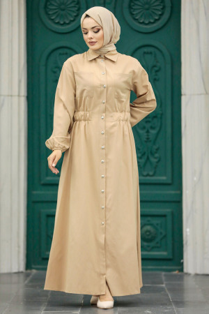 Biscuit Hijab Turkish Dress 5934BS - 2