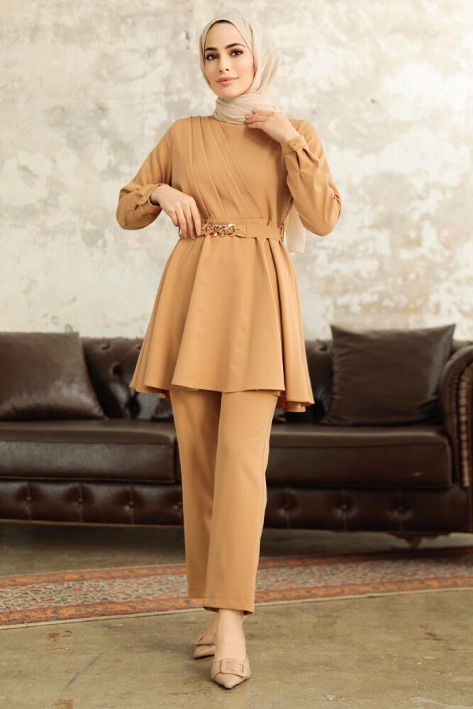 Biscuit Hijab Turkish Dual Suit 5860BS - 2