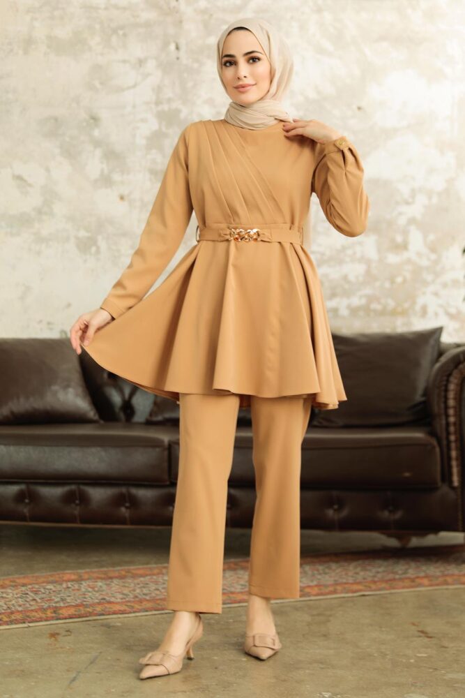 Biscuit Hijab Turkish Dual Suit 5860BS - 4