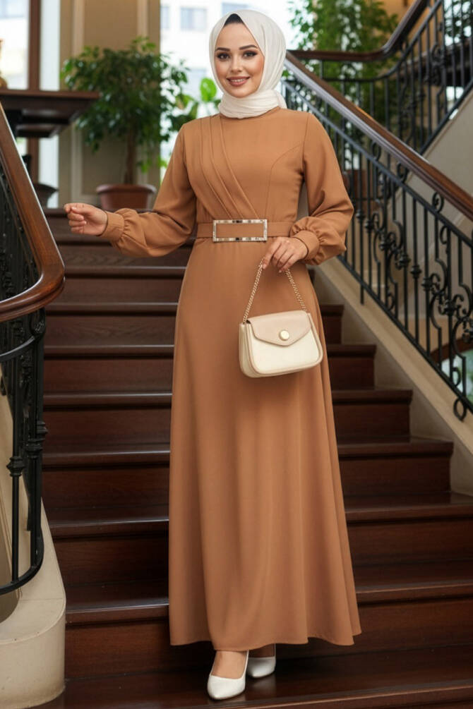 Biscuit Islamic Clothing Dress 3425BS - 1
