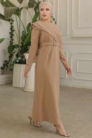 Biscuit Modest Prom Dress 664BS - 3
