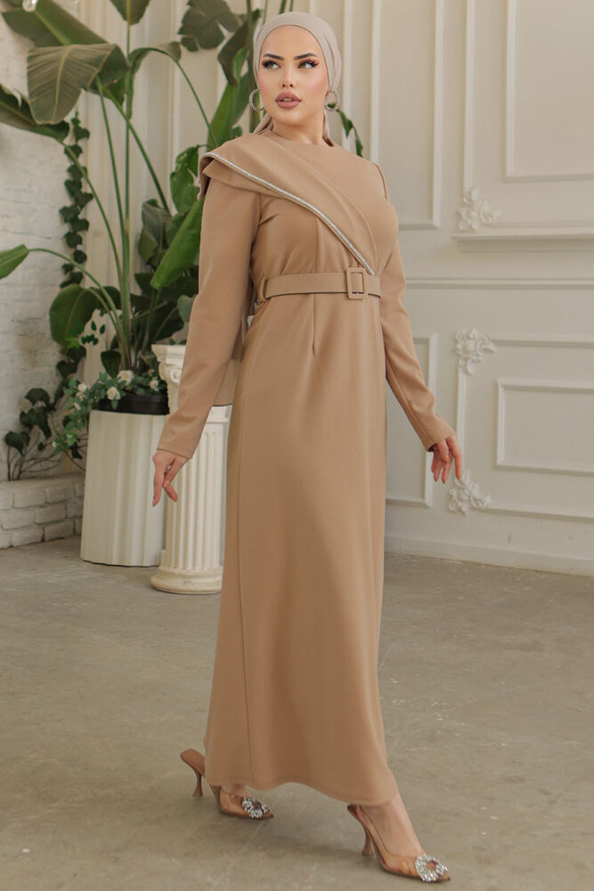 Biscuit Modest Prom Dress 664BS - 3