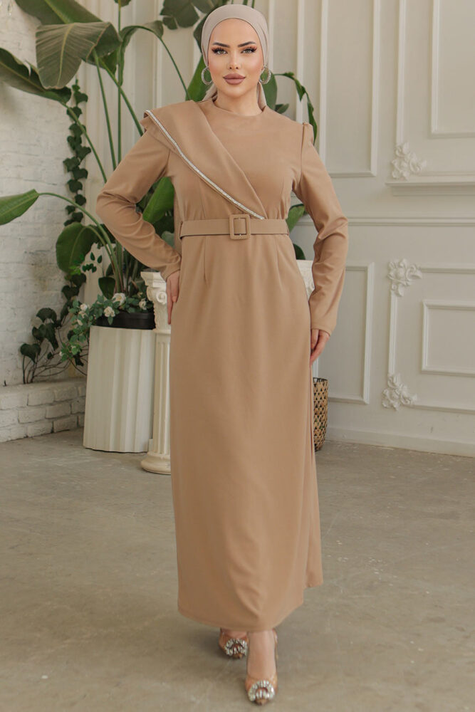 Biscuit Modest Prom Dress 664BS - 1