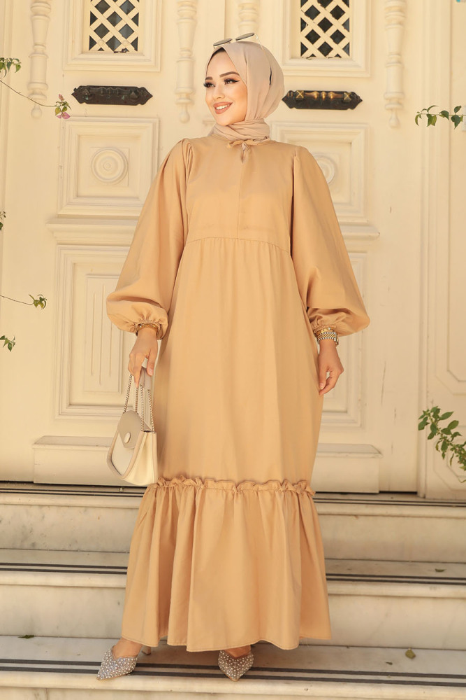 Biscuit Muslim Dress 57341BS - 1