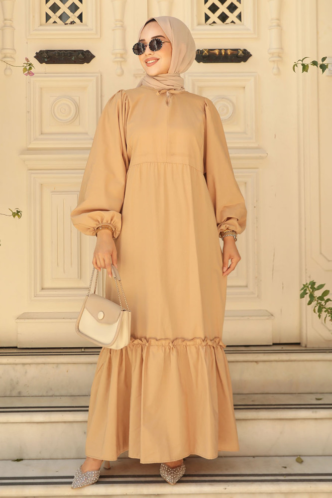 Biscuit Muslim Dress 57341BS - 2