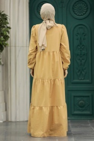 Neva Style - Biscuit Women Dress 57345BS - Thumbnail