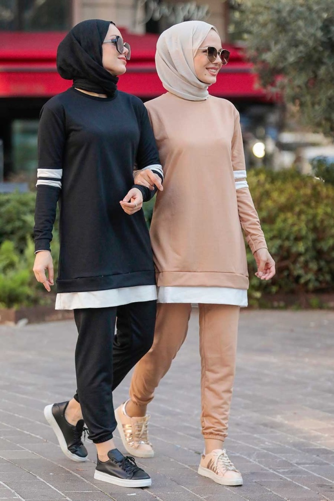 Neva Style - Bisküvi Tesettür İkili Takım 55990BS - 3