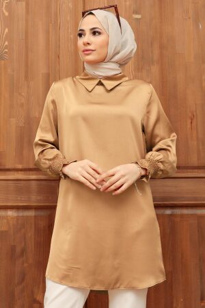 Neva Style - Bisküvi Tesettür Tunik 56860BS - 1