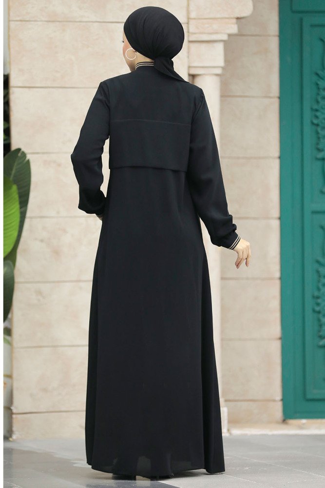 Black Abaya For Women 20075S - 5
