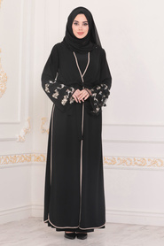 Neva Style - Black Abaya Suit 9148S - Thumbnail