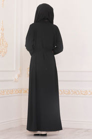 Neva Style - Black Abaya Suit 9150S - Thumbnail