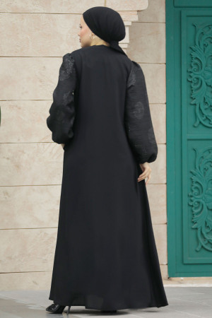 Black Dubai Abaya 20157S - 4