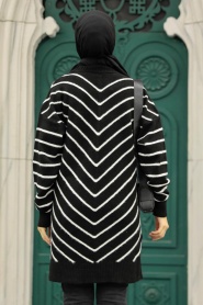 Neva Style - Black High Quality Knitwear Tunic 81861S - Thumbnail