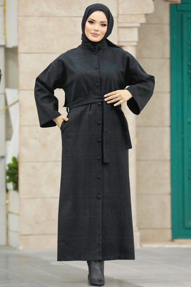 Neva Style - Black High Quality Coat 5945S - 1