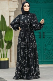 Neva Style - Black High Quality Dress 33072S - Thumbnail