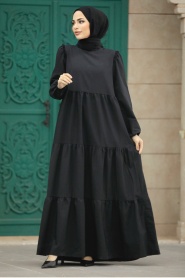 Neva Style - Black High Quality Dress 57346S - Thumbnail