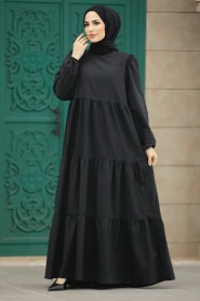 Neva Style - Black High Quality Dress 57346S - Thumbnail