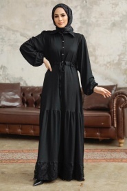 Neva Style - Black High Quality Dress 5878S - Thumbnail