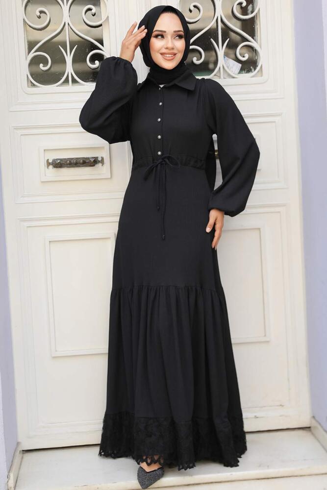 Black High Quality Dress 5878S - 1
