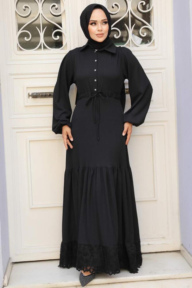 Black High Quality Dress 5878S - 2
