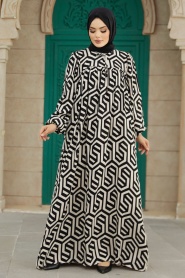 Neva Style - Black High Quality Dress 8995S - Thumbnail