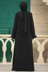 Neva Style - Black High Quality Turkish Abaya 31951S - Thumbnail
