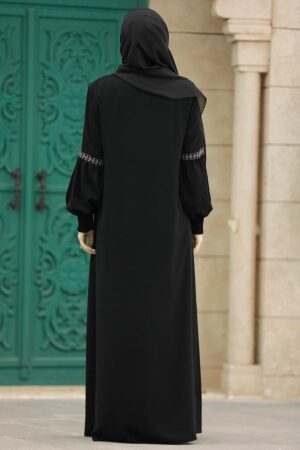 Neva Style - Black High Quality Turkish Abaya 41562S - 3