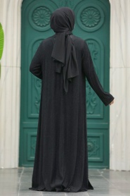 Neva Style - Black Hijab Abaya 10714S - Thumbnail