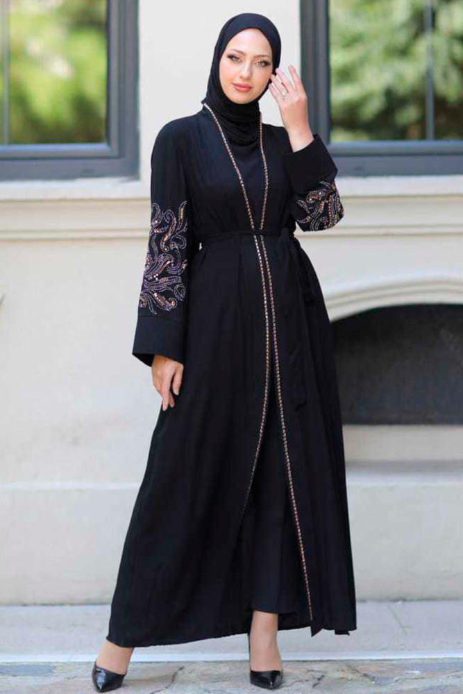  Neva Style - Black Hijab Abaya 358800S - 1